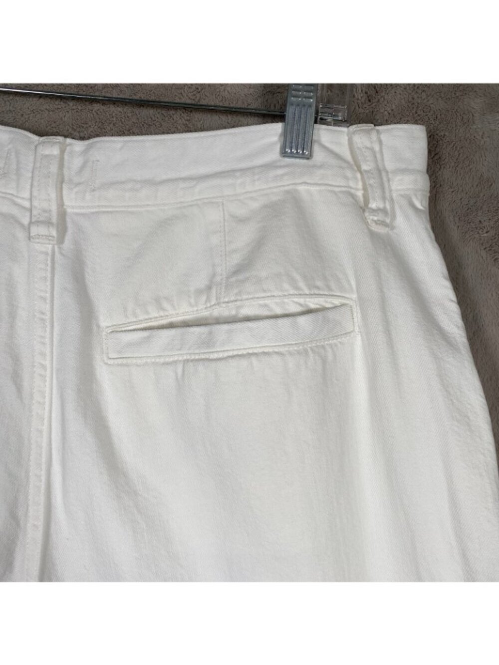 Madewell Harlow Wide Leg Jeans 30 Pleated Baggy High Rise Airy Denim White Pants - Picture 9 of 16
